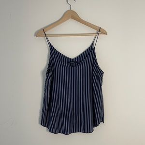 M Navy Striped Forever 21 Thin Strap Top